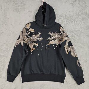 Men's Black Dragon Graphic Crewneck Sweater